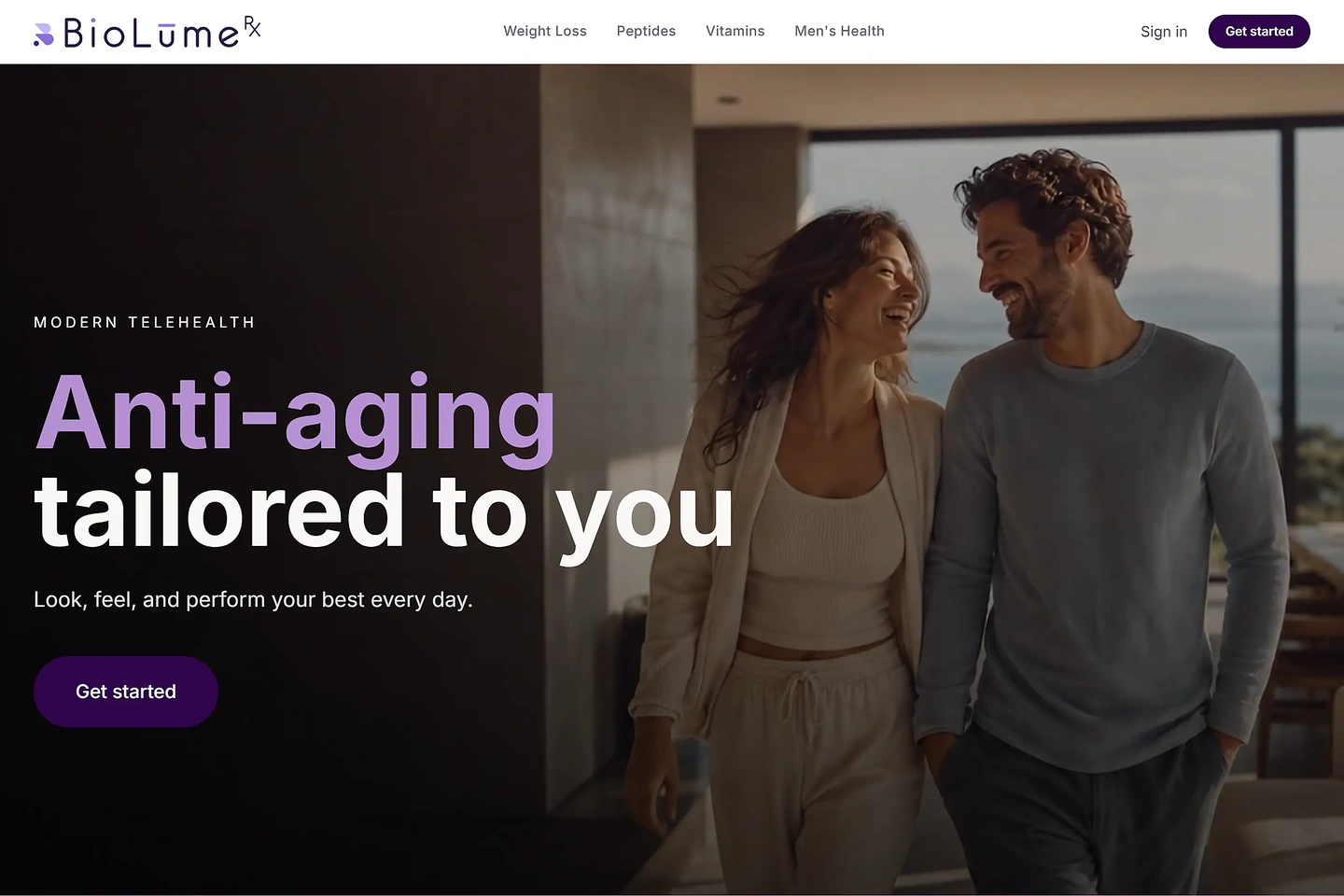 Home page of BioLume Rx